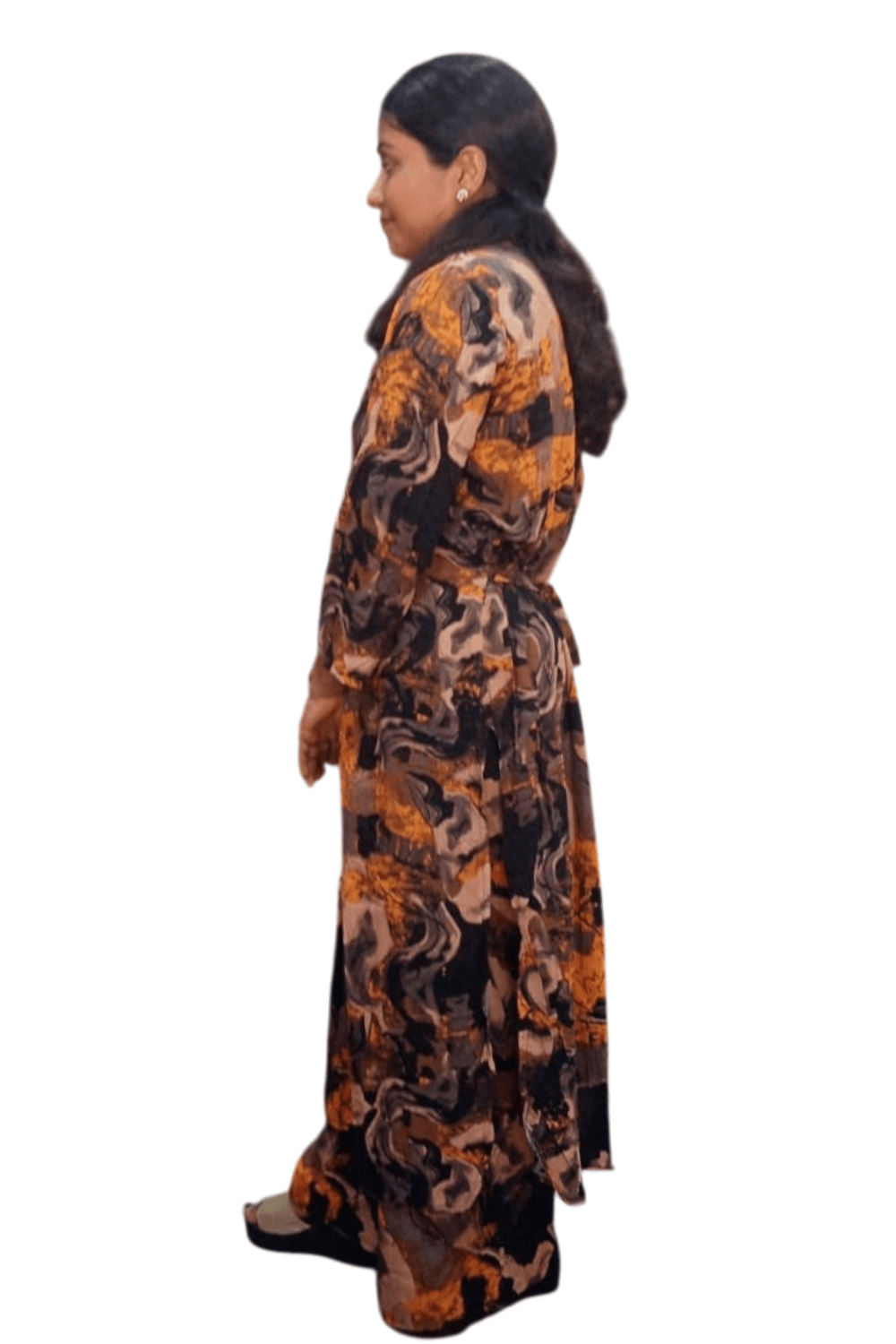 Women Purple V-Neck Short Sleeves Fit and Flare Maxi Dress for Casual Wear 1