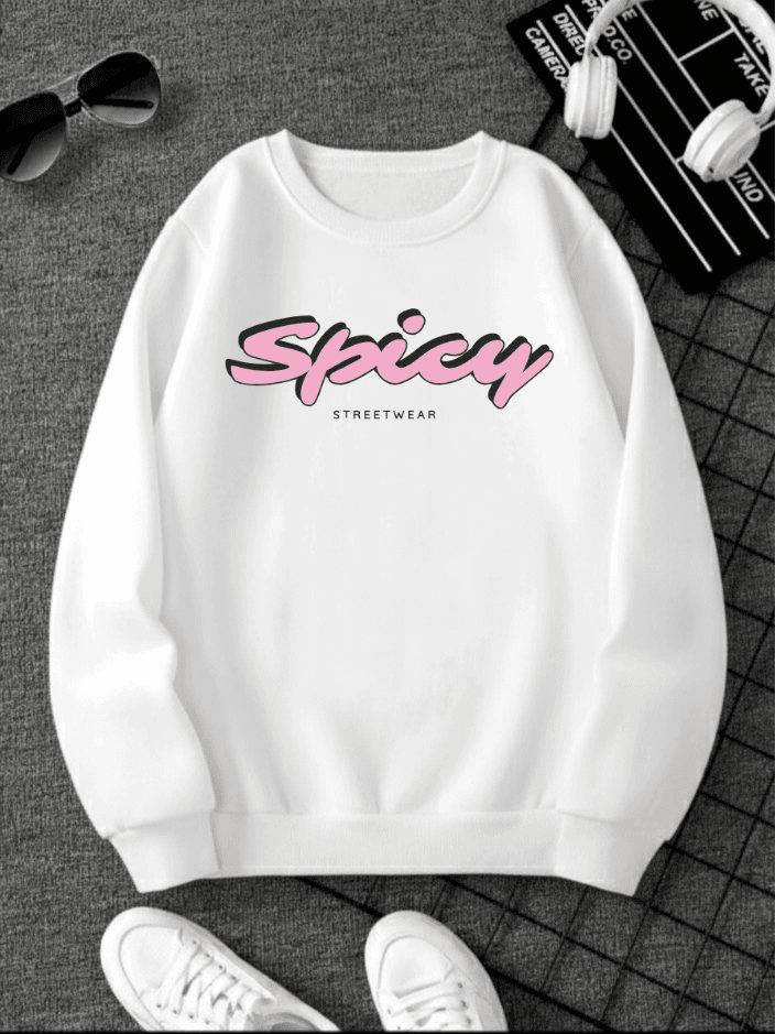Street Style Printed  Sweatshirt for women