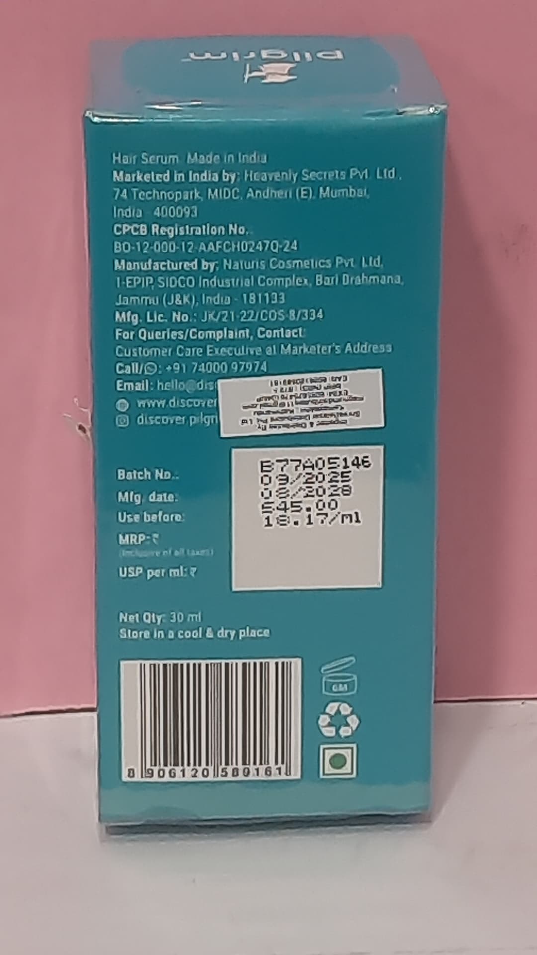 Pilgrim advanced hair growth serum  1