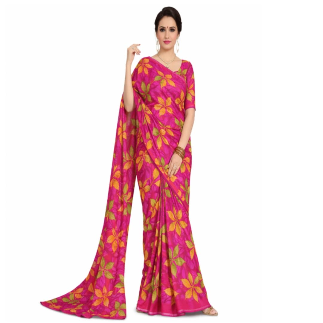 DSC Women Printed Sfn Saree 1