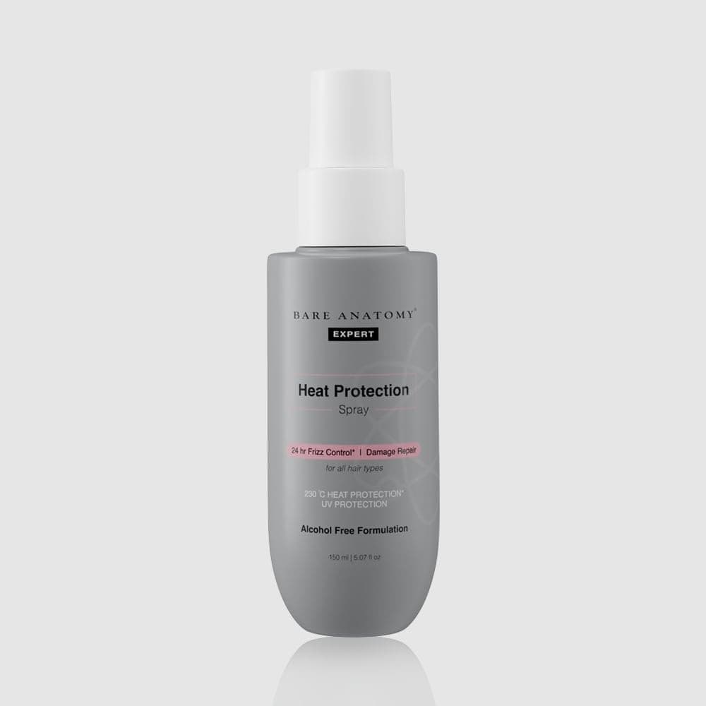 Bare Anatomy Heat Protection Spray Serum | Controls Frizz for up to 24 Hrs | Vitamin E, Pea Protein & Veg Keratin Enriched | Paraben Free | For Women & Men | Vegan |230 °C Heat Protection | 150 ml - By Allure Cosmetics