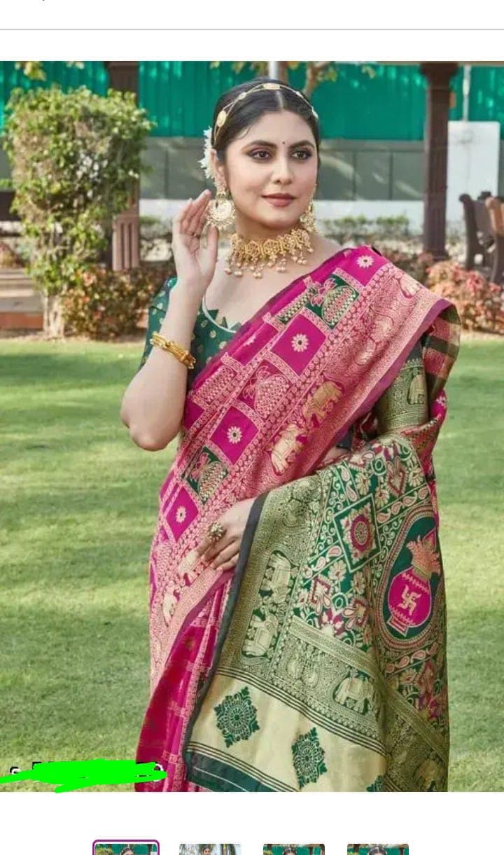 Banarshi Dola Silk Saree Cholo 1