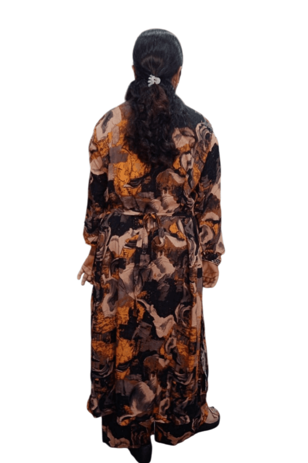 Women Purple V-Neck Short Sleeves Fit and Flare Maxi Dress for Casual Wear 2