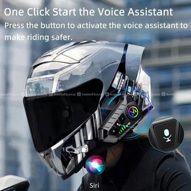 BT12 On-Ear Helmet Wireless Earphone Bluetooth Calling and Music with Mic 3