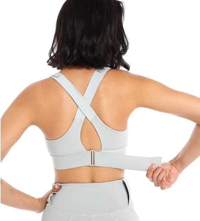 Top Quality Plus Size Adjustable Shockproof Front Zip Sports Bra For Women 3