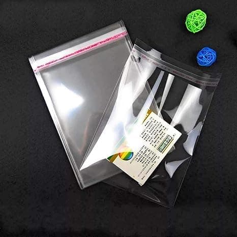 100 Pieces (6 X 8 Inch) Plastic Polythene Clear Bags Small Size Pouches Transparent Self Adhesive BOPP Bags For Jewellery Packing 4