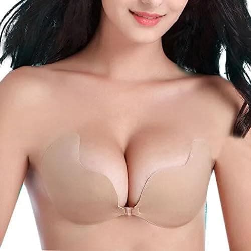 Sticky Bra Strapless Adhesive Bra Push Up 2PCS Reusable Strong Stickness Backless Bra Lift for Women