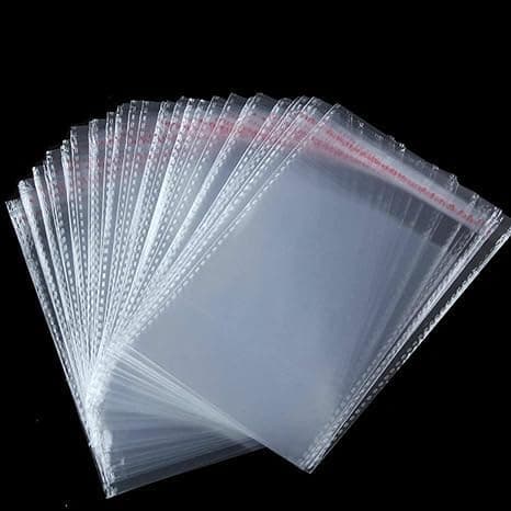 100 Pieces (6 X 8 Inch) Plastic Polythene Clear Bags Small Size Pouches Transparent Self Adhesive BOPP Bags For Jewellery Packing