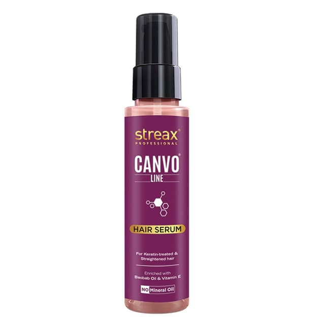 Streax Professional Canvoline Straightening Post Care Hair Serum with Baobab Oil