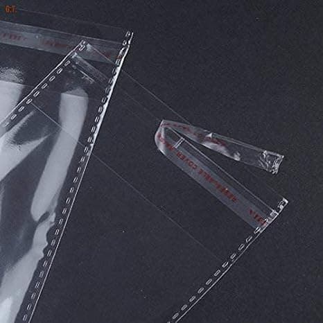 100 Pieces (6 X 8 Inch) Plastic Polythene Clear Bags Small Size Pouches Transparent Self Adhesive BOPP Bags For Jewellery Packing 3