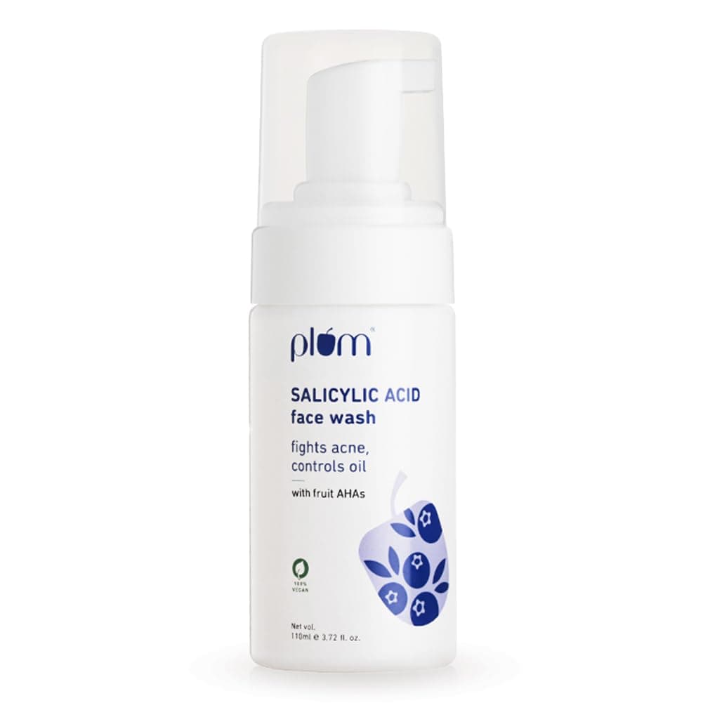 Plum Salicylic Acid Foaming Face Wash with GlAHA & Blueberry Extracts (110ml)ycolic Acid, Fruit