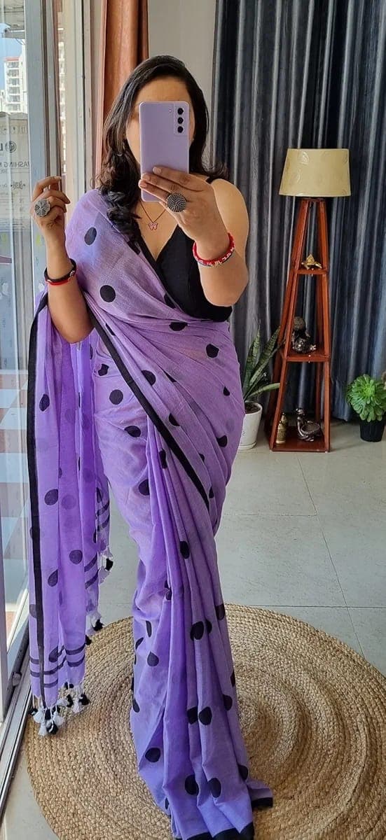 Embroided Pure Mul Cotton saree 2