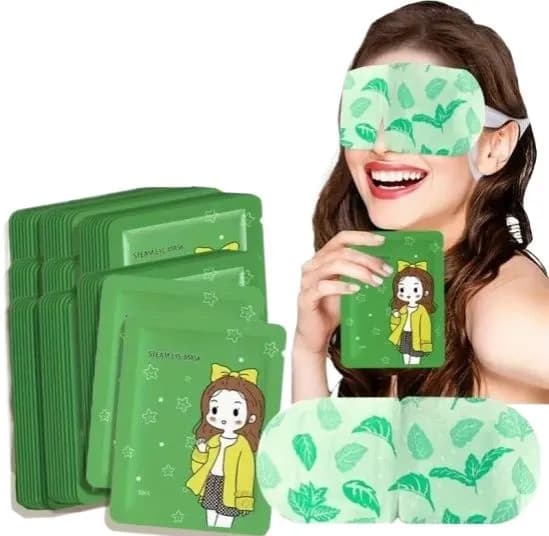 Steam Eye Mask Self Heating Ease Eye Strain, Puffiness, Fatigue And Dark Circle ( 1Pc)