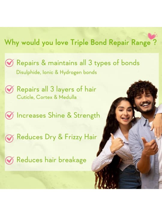 WishCare Triple Bond Repair Shampoo for Dry & Frizzy Hair 250ml 2