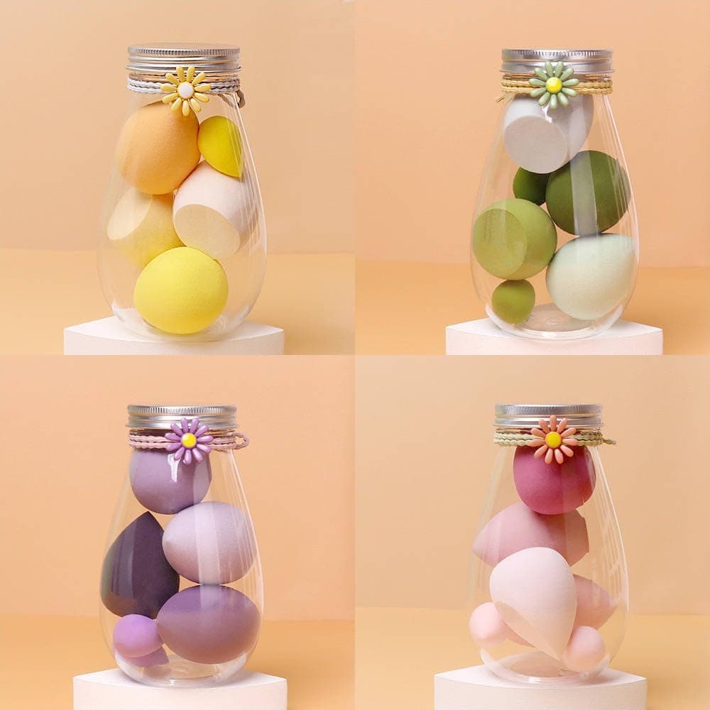 Cute Blender Jar Set of 7 Soft Makeup Sponge