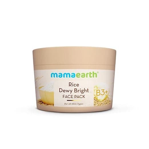 Mamaearth Rice Dewy Bright Face Pack with Rice Water & Niacinamide For Glass Skin 200g