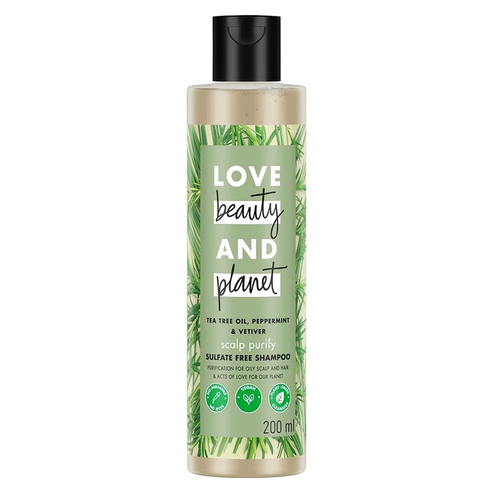 Love Beauty & Planet Tea Tree, Peppermint and Vetiver Sulfate Free Purifying Shampoo - 200ml