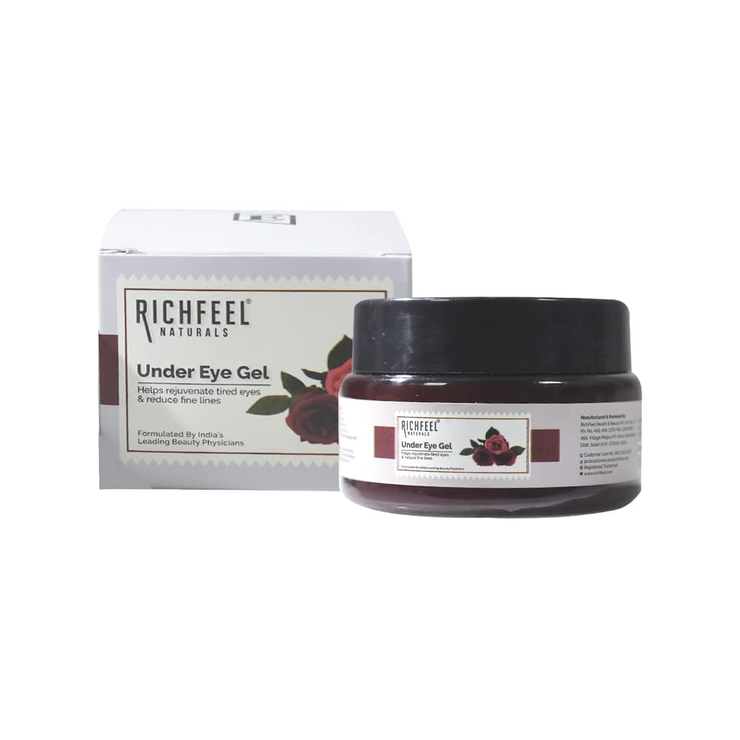 Richfeel Under Eye Gel for Dark Circles Puffy Eyes Wrinkles & Fine Lines Removal for Women & Men 