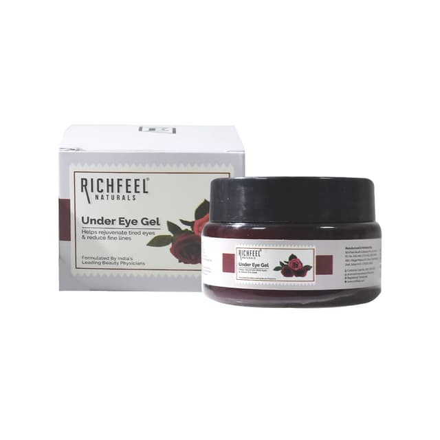 Richfeel Under Eye Gel for Dark Circles Puffy Eyes Wrinkles & Fine Lines Removal for Women & Men 