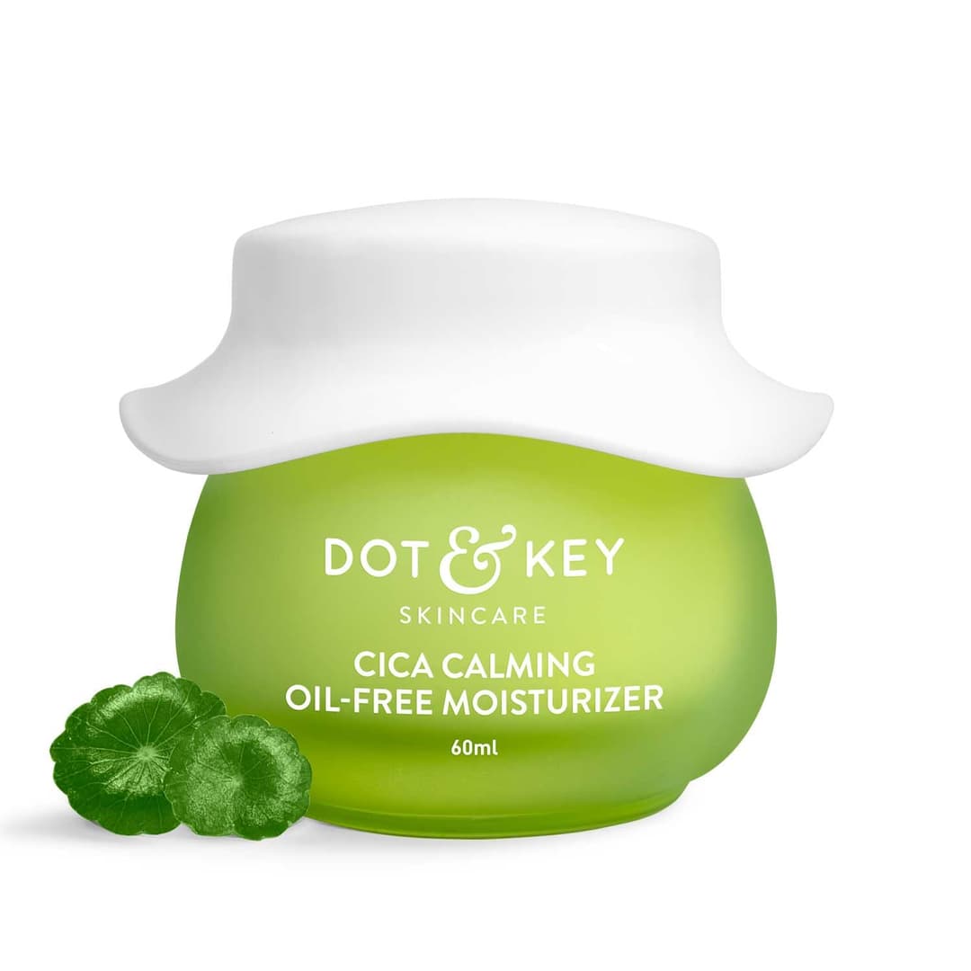 Dot & Key Niacinamide & Cica(Centella)Oil-Free Face Moisturizer for Calm,Acne Free Hydrated Skin|Fades Acne Scar & Dark Spots,Soothes Redness & Irritation|For Oily,Acne Prone & Sensitive Skin|60ml Jar
