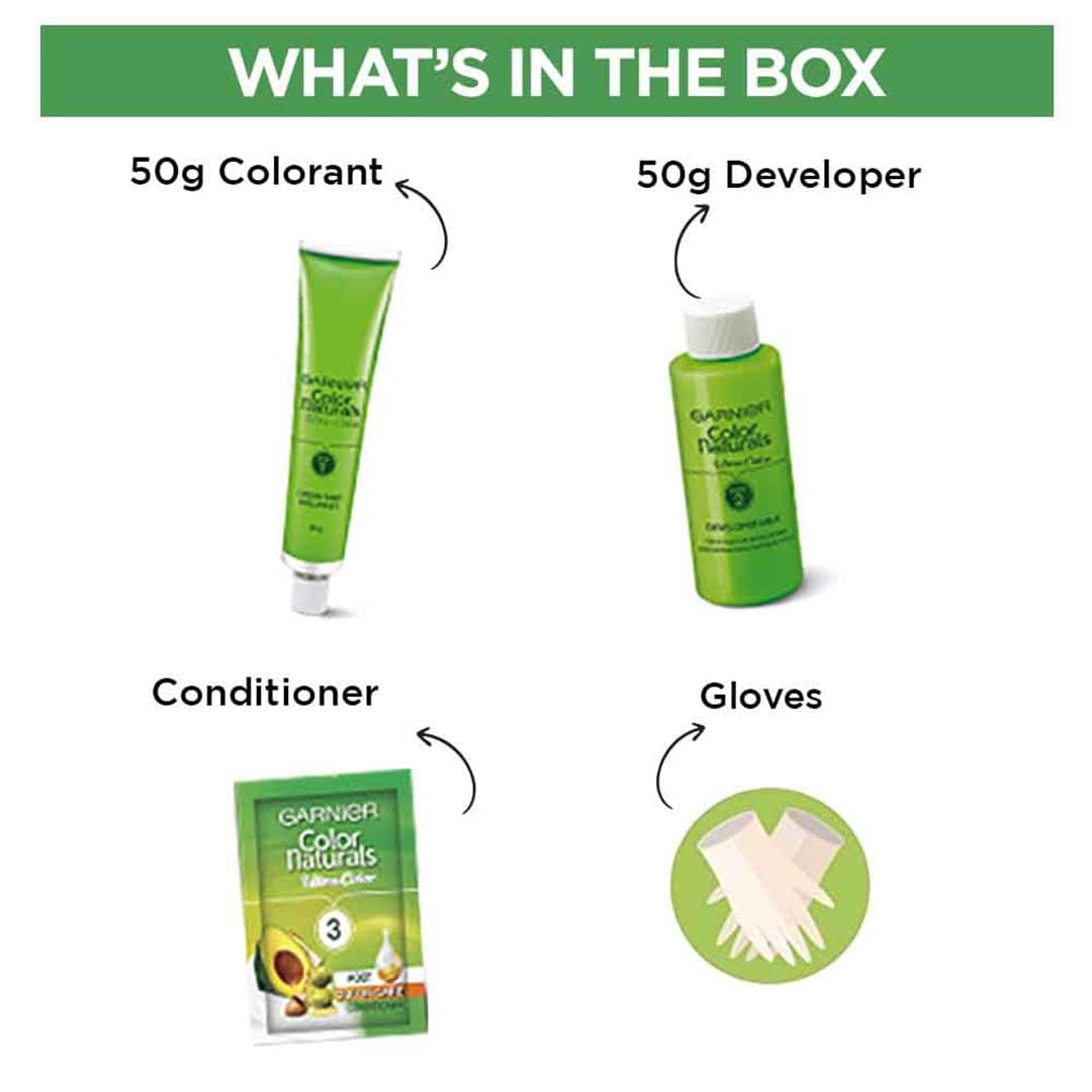 Garnie Color Naturals Creme Hair Color - 7.65 Raspberry Red (55ml+50g) 3