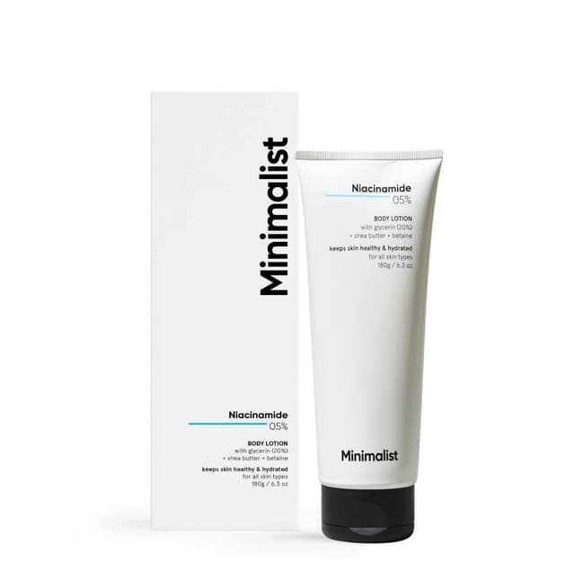 Minimalist Niacinamide 5% Body Lotion | Repairs Skin Barrier | Nourishes With Shea Butter | For Men & women - 180 gm