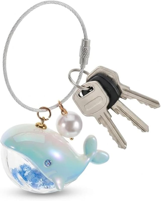 Dolphin Keychain, Cute Whale Keychain 