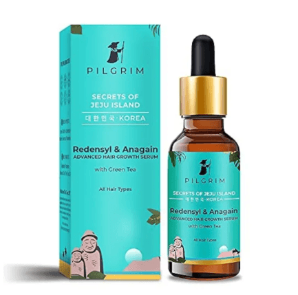 PILGRIM Redensyl 3%+Anagain 4% Advanced Hair Growth Serum For Scalp | 50 ml | With Natural Ingredients Korean Black Rice Controls Hair Fall Stimulates Increases Hair Density | Hairgrowth Serum For Unisex 