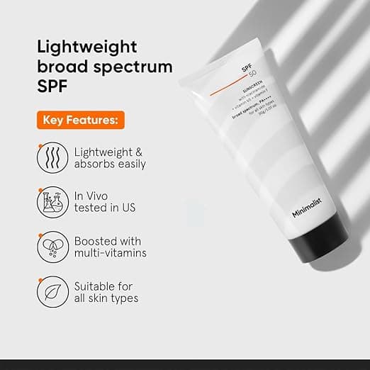 Minimalist Sunscreen SPF 50 PA+++ with Niacinamide & Multi-Vitamins  1