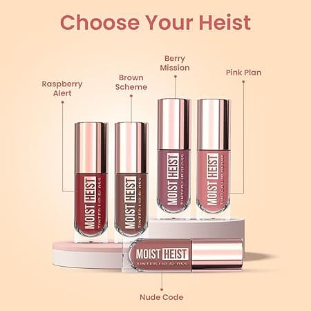 Swiss Beauty Moist Heist Tinted Lip Gloss | Colour + Shine | Moisturises | With Vitamin E | Non-Sticky | Long-Lasting | Shade- 4. Brown Scheme, 4.8g 3