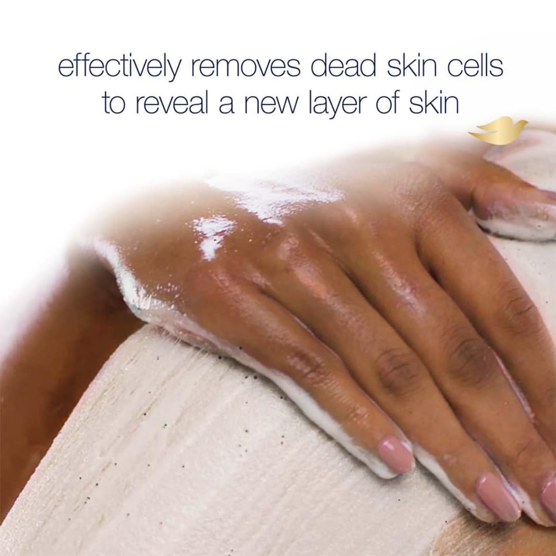 Dove Exfoliating Body Polish| Body Scrub |Deeply Nourishing Crushed Macadamia and Rice Milk |Moisturises & Brightens Skin | Sulphate Free|298gm 6