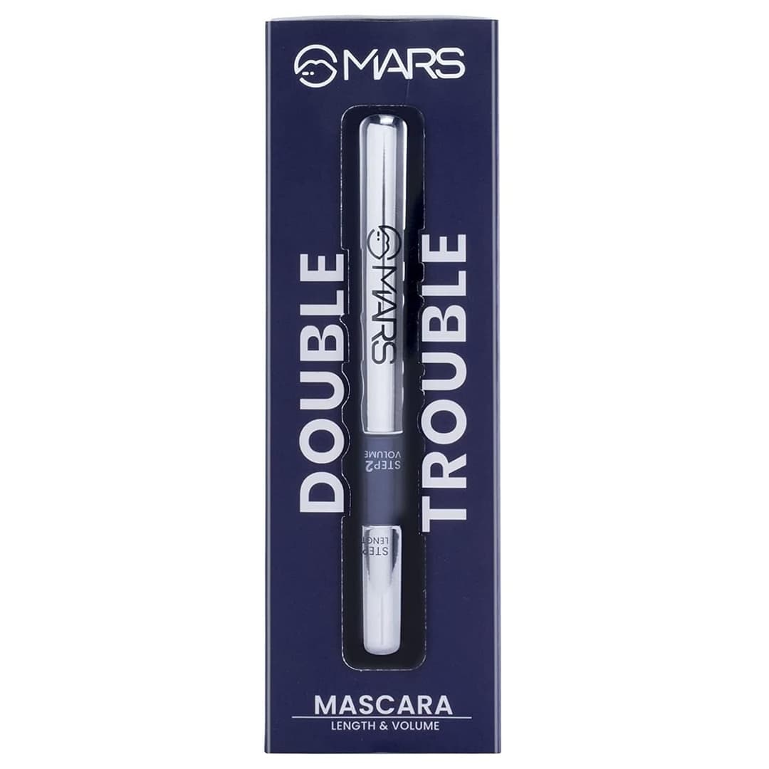 MARS Double Trouble Volumizing and Lengthening Mascara | 2-in-1 Mascara for Women | Long Lasting (15 ml) (Black) 7