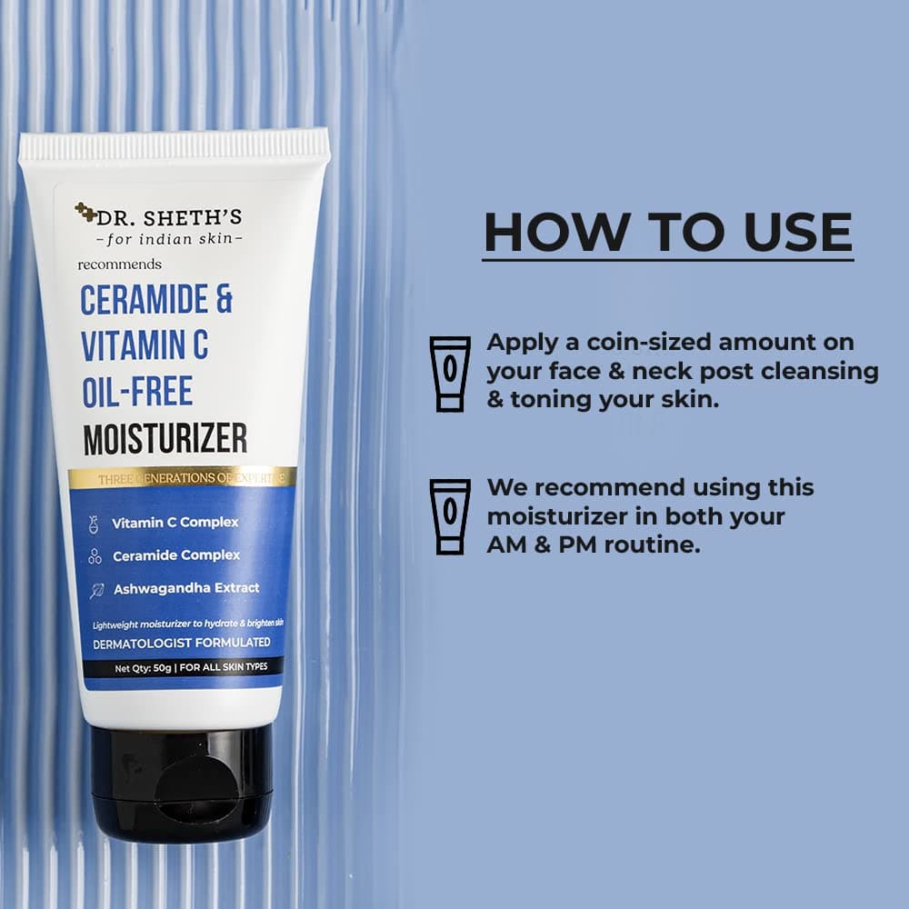 Dr. Sheth's Ceramide & Vitamin C Oil - Free Moisturizer  3