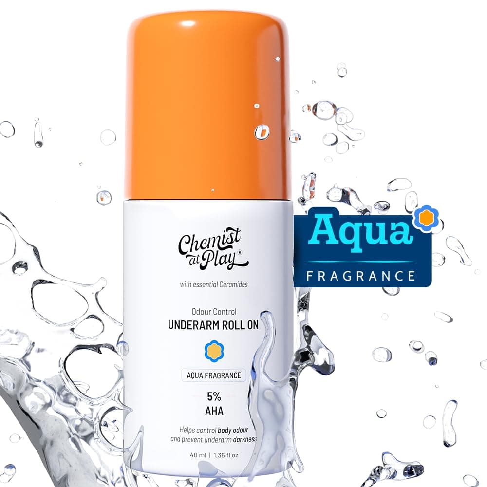 CHEMIST at Play 5% AHA Underarm Roll On, Lactic Acid Deodorants for Men & Women (40ml) 1