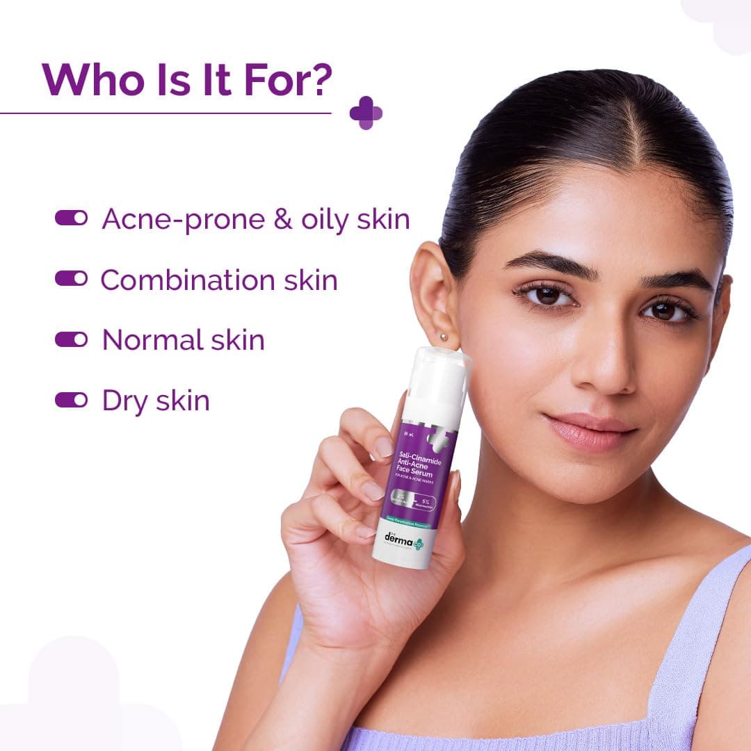 The Derma Co SaliCinamide Anti-Acne Face Serum with 2% Salicylic Acid & 5% Niacinamide for Acne & Acne Marks - 30ml 4