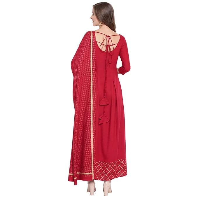 Women's Rayon Kurta With Dupatta Set 1