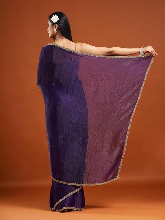 Women's Two Tone Fendy Chiffon Saree 1