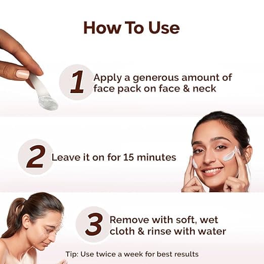 Mamaearth Rice Dewy Bright Face Pack with Rice Water & Niacinamide For Glass Skin 200g 4