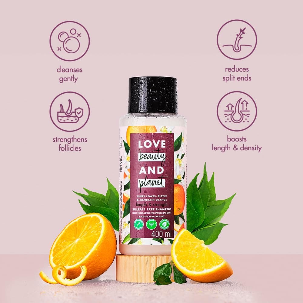 Love Beauty & Planet Curry Leaves & Biotin Sulpate Free Shampoo For Length And Strength (400ml) 6