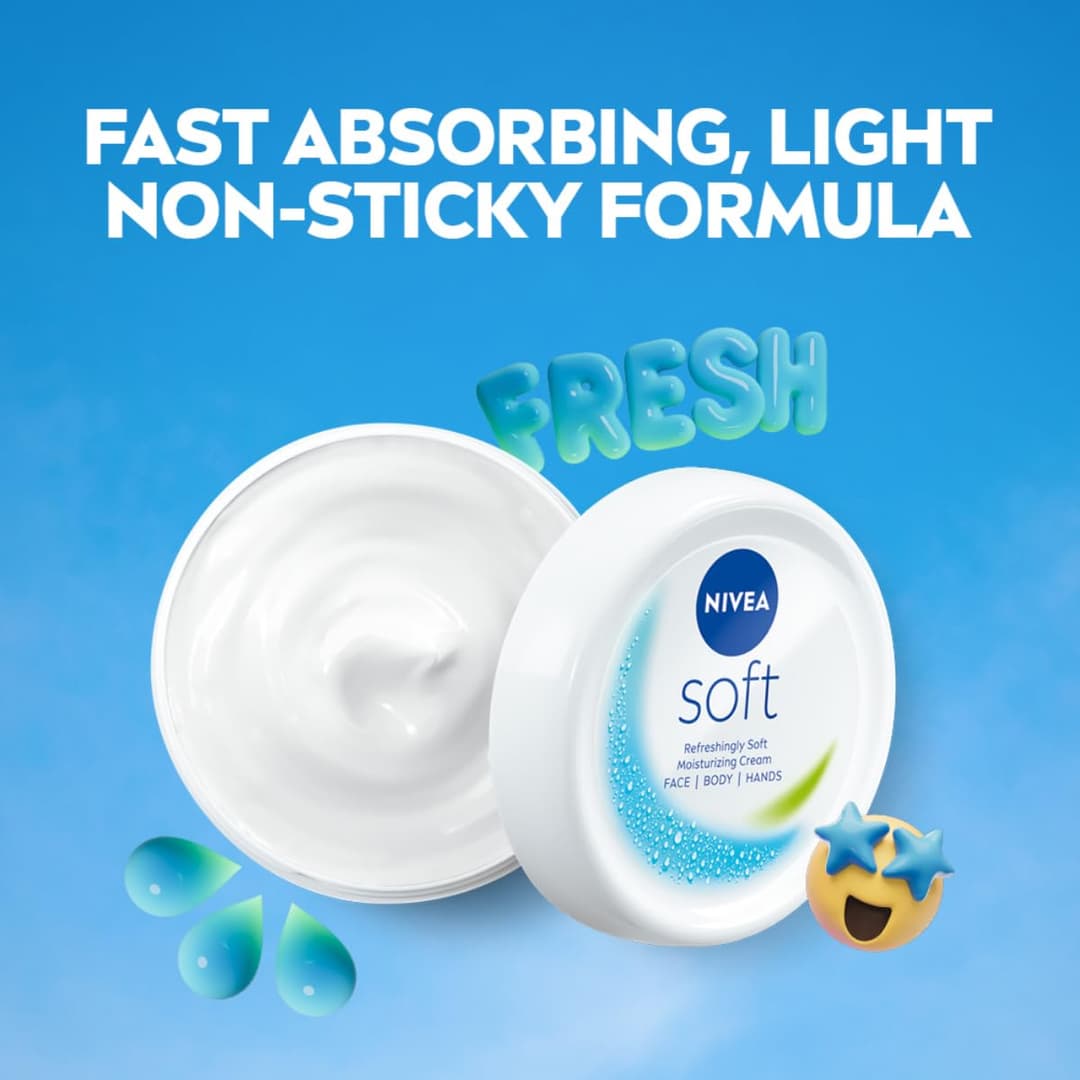 NlVEA Soft Refreshingly Soft Moisturizing Cream - 300 ml 3