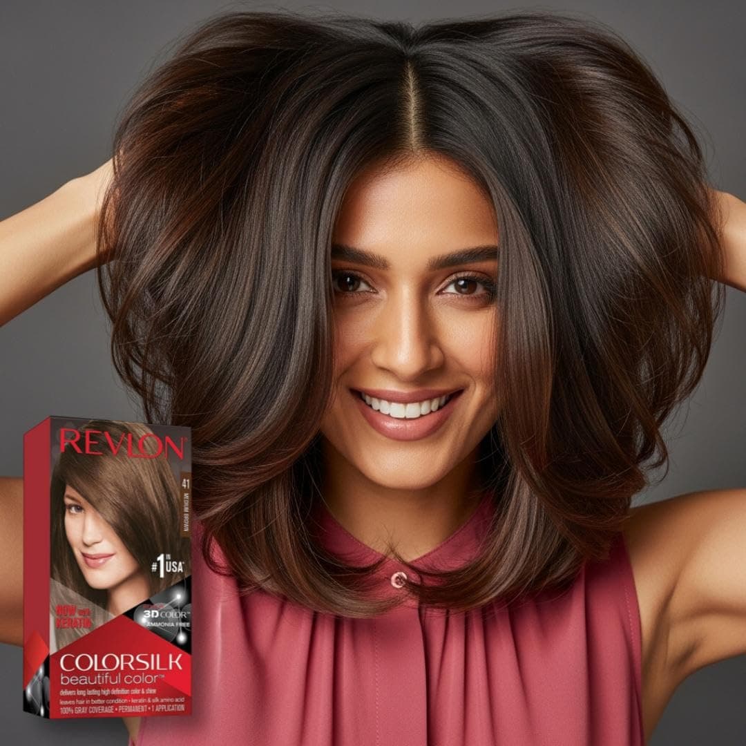 Revl0n Color Hair Color 4N Medium Brown (40ml+40ml+11.8ml) 3