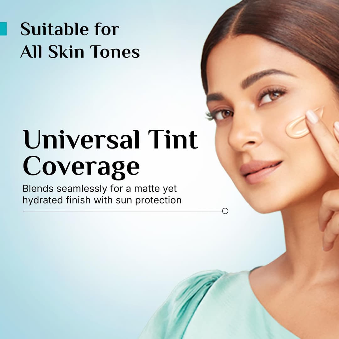 Pilgrim Korean White Lotus Tinted Sunscreen SPF 50+ PA++++ with 3% Niacinamide | No White Cast |Prevents Tanning | Lightweight | For All Skin Types | For Women and Men | 50ml 2