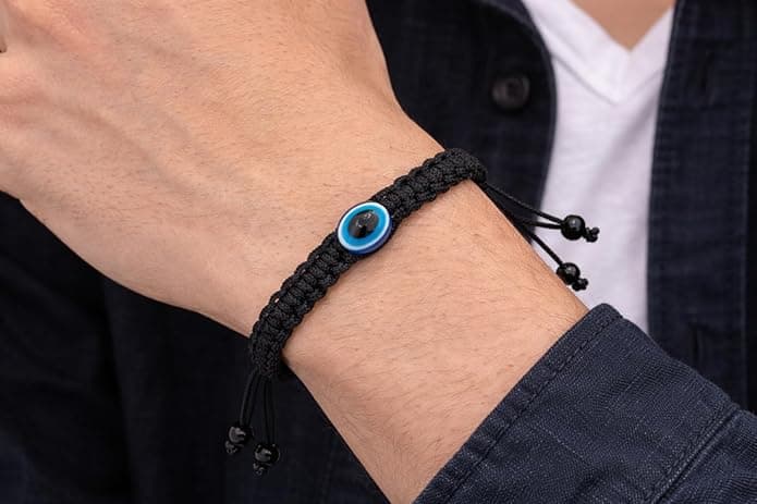Evil Eye Bracelet with Black Thread For Unisex 2