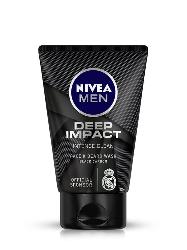 NlVEA Men Deep Impact Intense Clean Face & Beard Wash - 100 ml