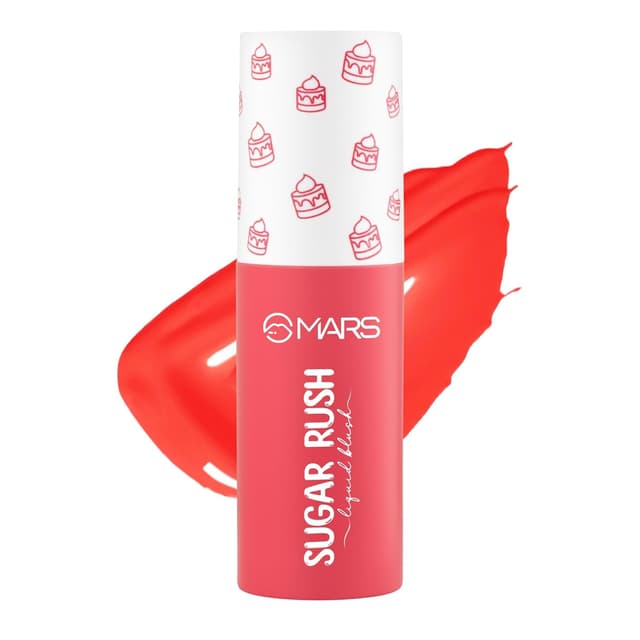 MARS Sugar Rush Liquid Blush 4.5ml | High-Pigmentation | Lightweight Formula | Dewy Matte Finish | Long-Lasting | Smooth Radiant Glow | Easy Doe-Foot Applicator