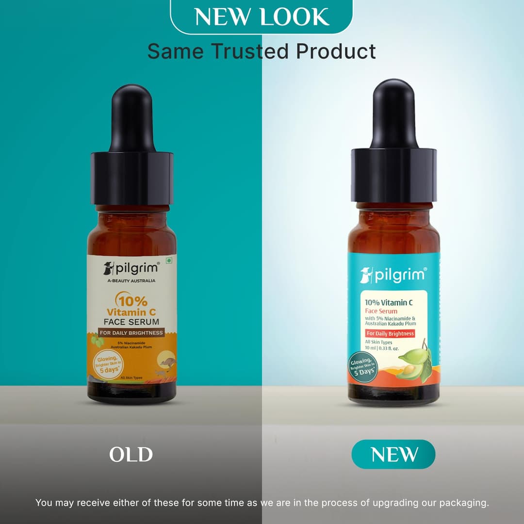 Pilgrim 10% Vitamin C Face Serum For Daily Brightness 10 ml | Face serum for glowing skin | Reduces Dark Spots & Evens Skin Tone | For Oily, Combination, Normal Skin Types | Fragrance Free | For Men and Women 4