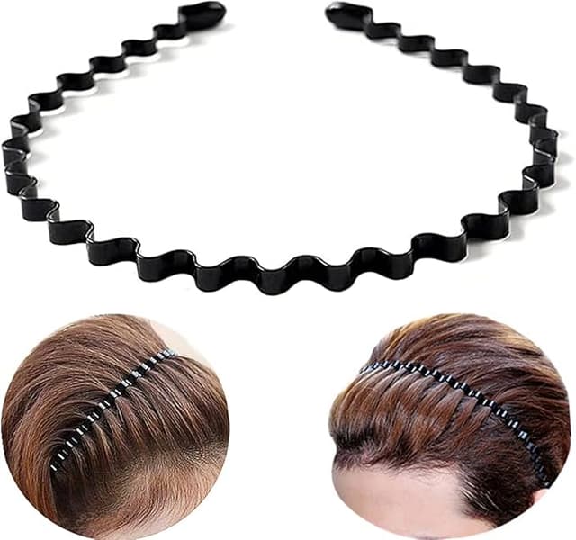 2 Pcs Metal Headband for Boys Men, Unisex Hair Band Headbands, Hair Band