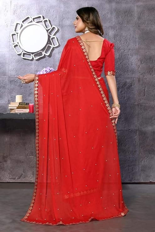 Womens Lycra Blend Saree 3
