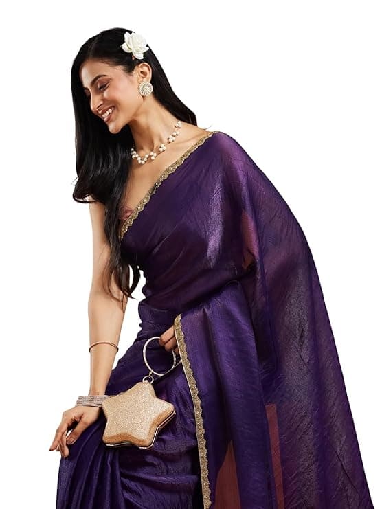 Women's Two Tone Fendy Chiffon Saree