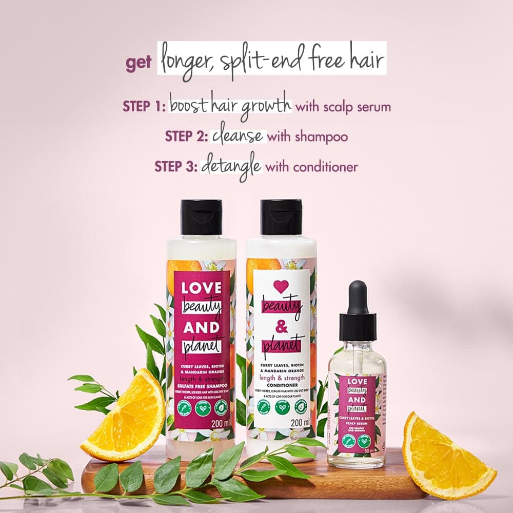 Love Beauty & Planet Curry Leaves & Biotin Sulpate Free Shampoo For Length And Strength (400ml) 7
